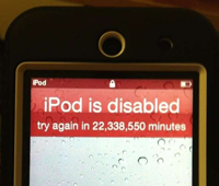 ipod is disabled