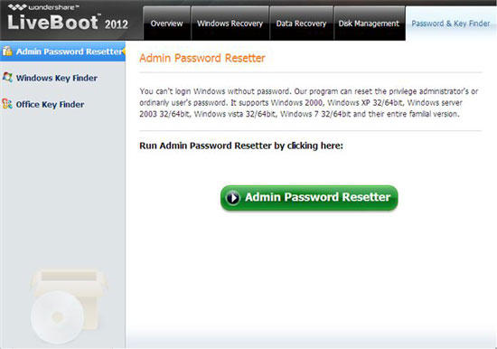 reset administrator password vista