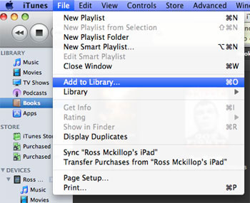 add pdf to ibooks with itunes