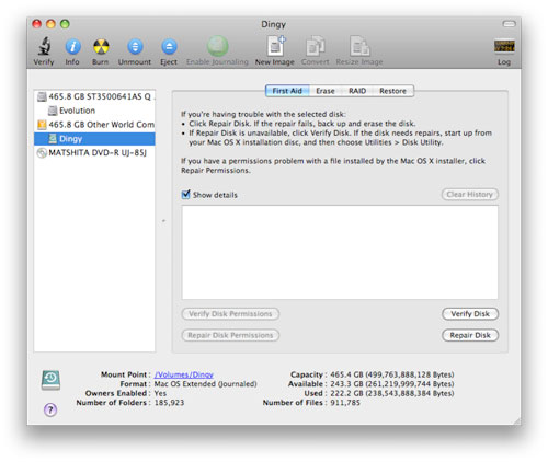 interface of cloning mac hard drive