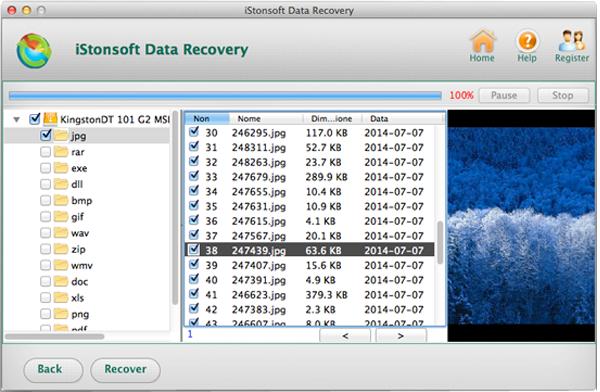 selected the files you want to recover in undeleted recovery software for mac