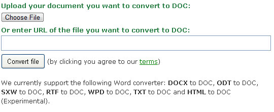 online service to convert odt to doc online