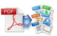 convert pdf to word, excel, powerpoint, epub, html and text