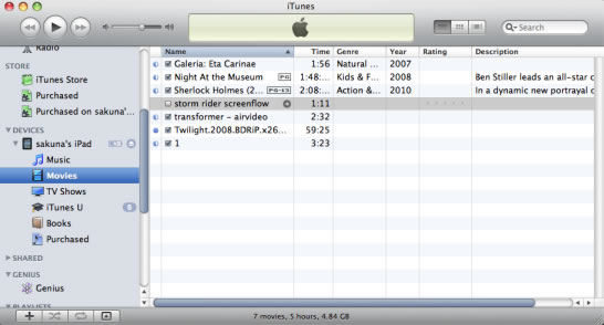 transfer files to ipad with itunes