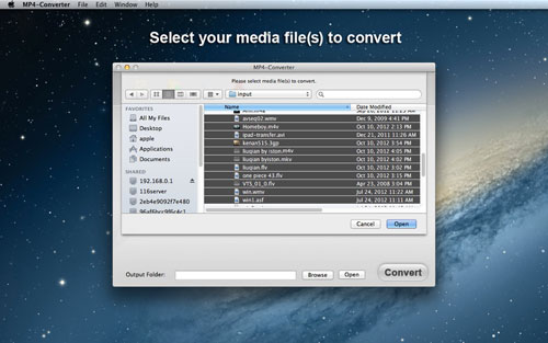 choose output folder to convert video to mp4 on mac
