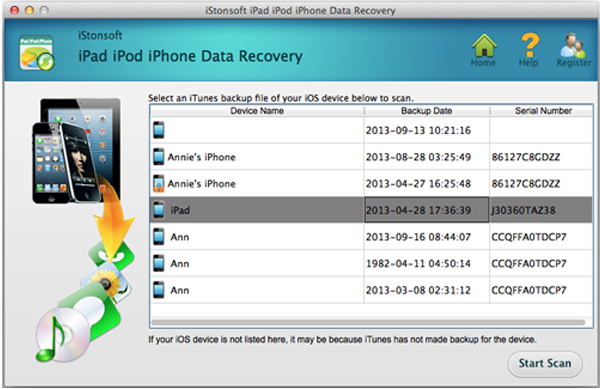iphone data recovery screenshot