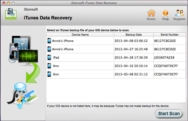 iphone text message recovery screen