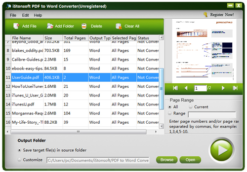 pdf to docx converter screenshot