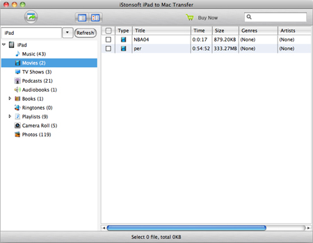 transfer ipad videos to mac
