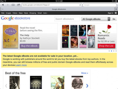 buy to Read Google Books on iPad