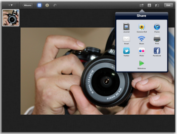 how to use iphoto in ipad