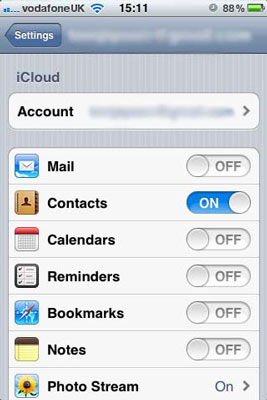 get contacts from icloud to android phone