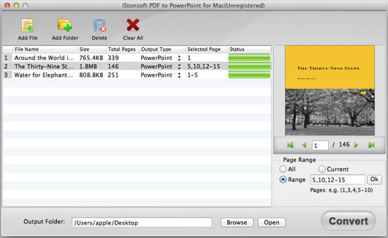 destination folder for convert pdf to ppt mac