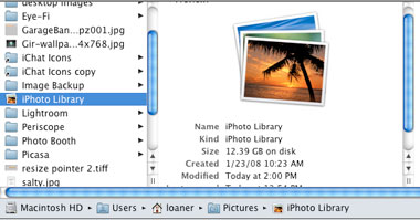 transfer iphoto library to new computer