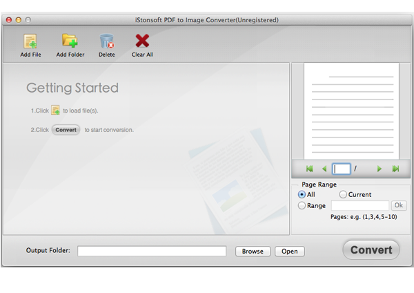 intuitive interface of pdf to image conversion mac