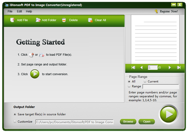 screenshot of pdf to image converter software